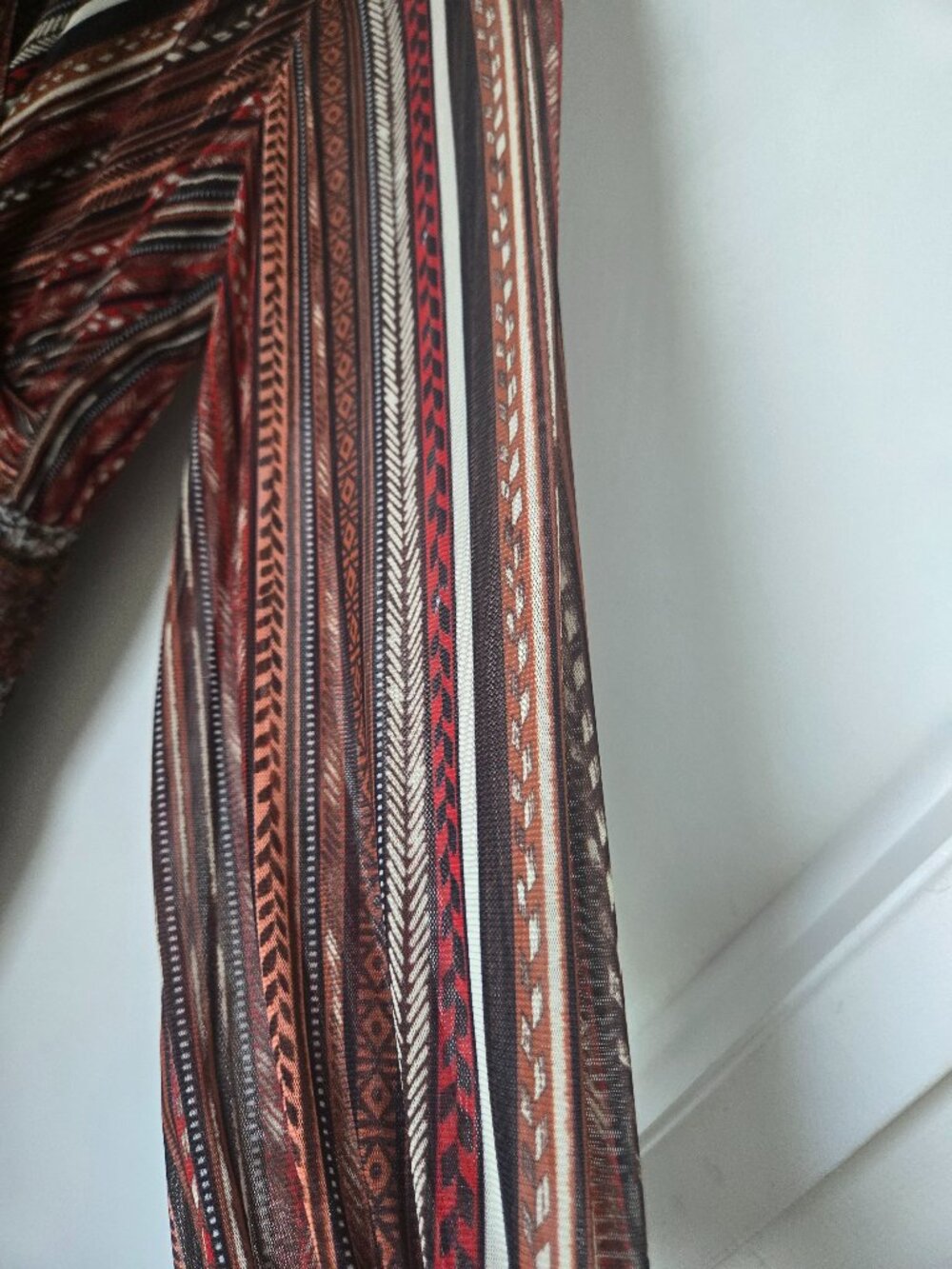 Robbie Bee Women’s Boho Print Wrap Dress Size XL – Brown Rust Multicolor - Picture 7 of 8